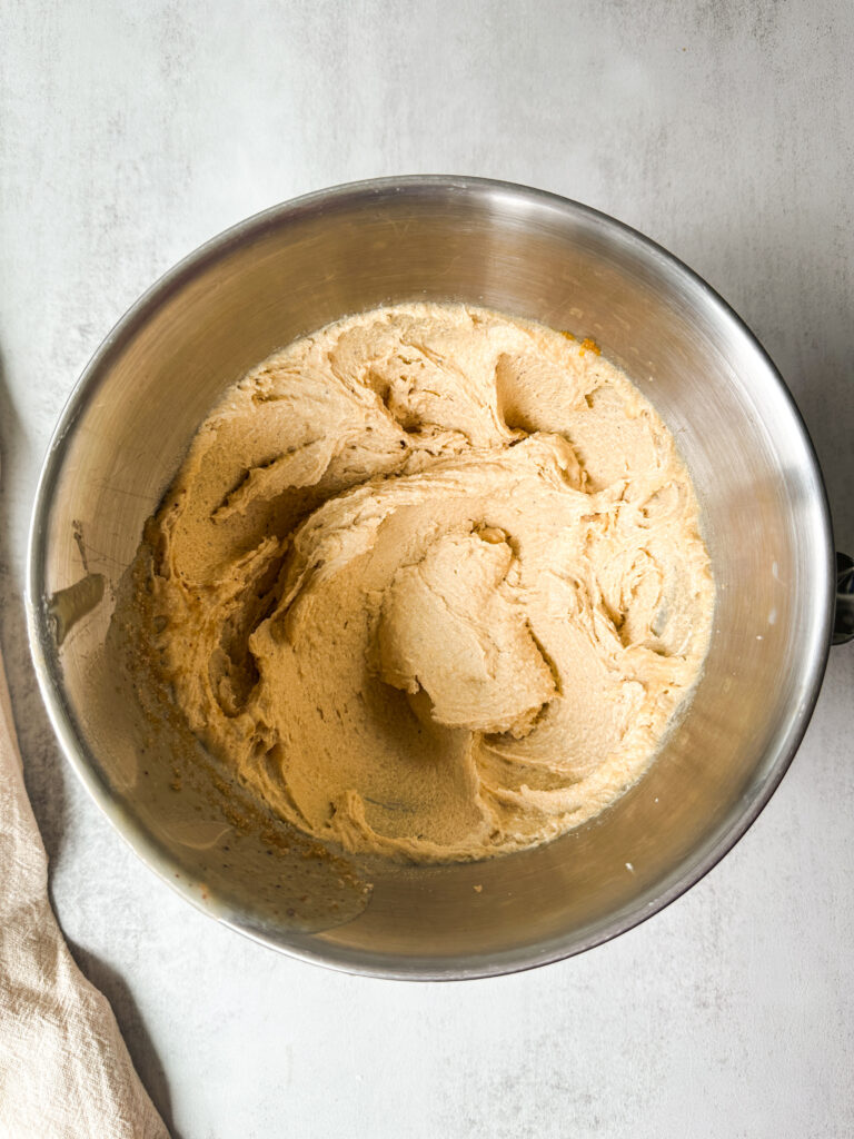 Cream butter and sugars