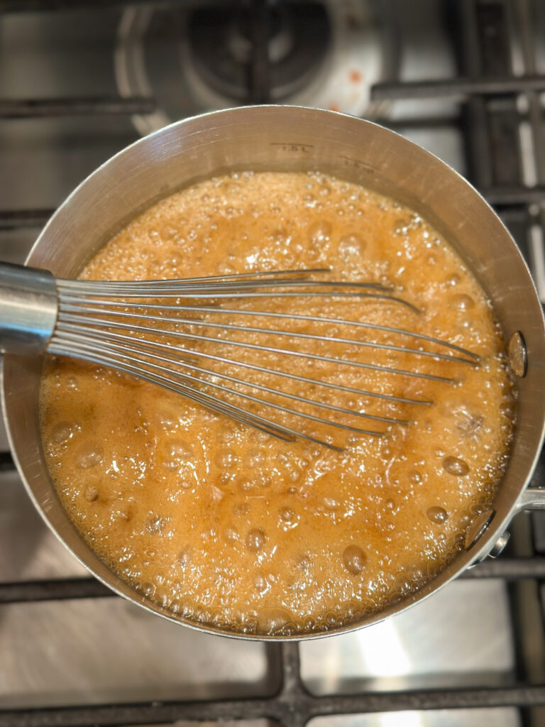 Whisk your caramel together for 4-5 minutes until smooth
