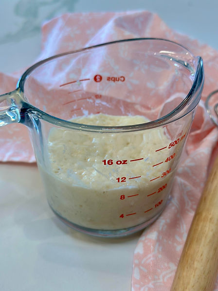 Sweet stiff starter after rising overnight