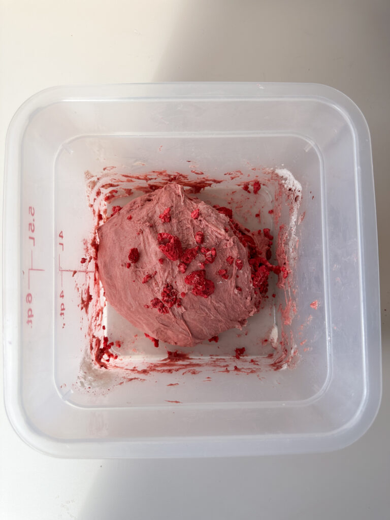 Dough after completing stretch and folds