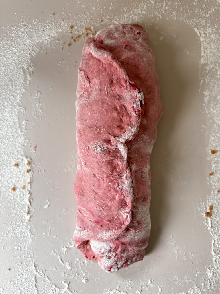 Fold the dough like a letter