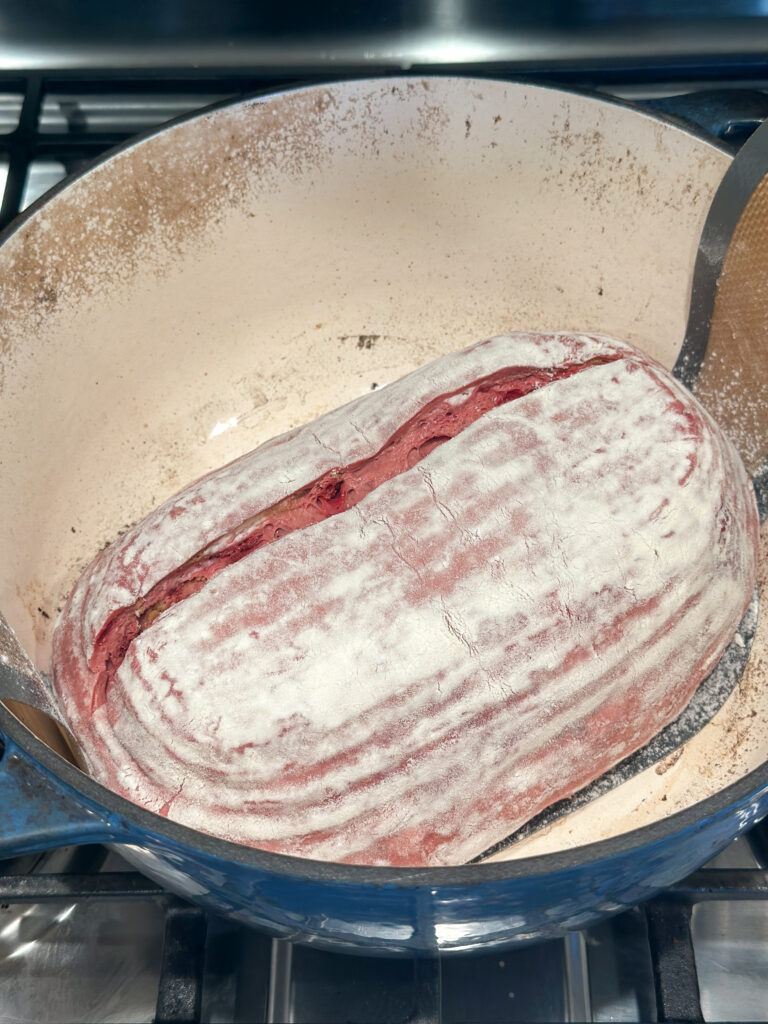 Transfer to a hot Dutch oven and bake