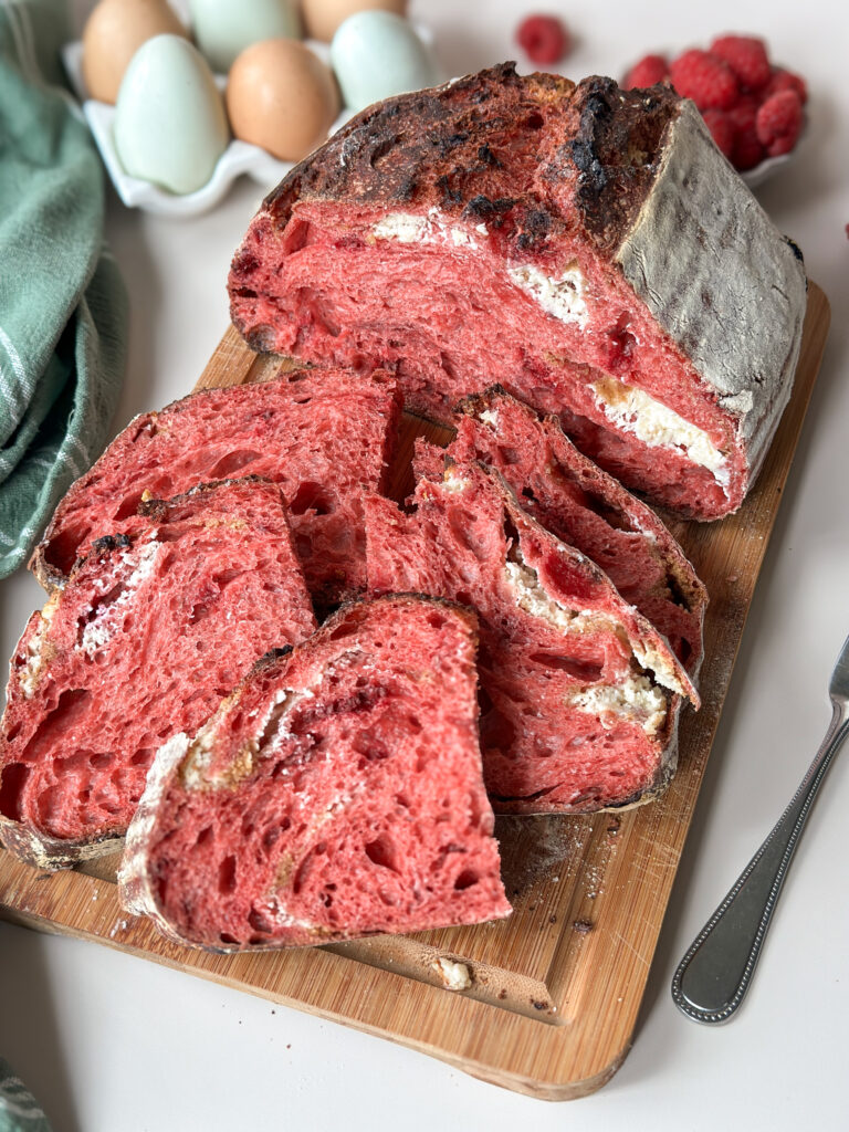 Sourdough Raspberry Cheesecake Bread