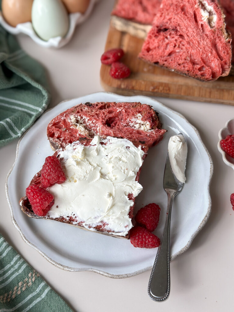 Sourdough Raspberry Cheesecake Bread