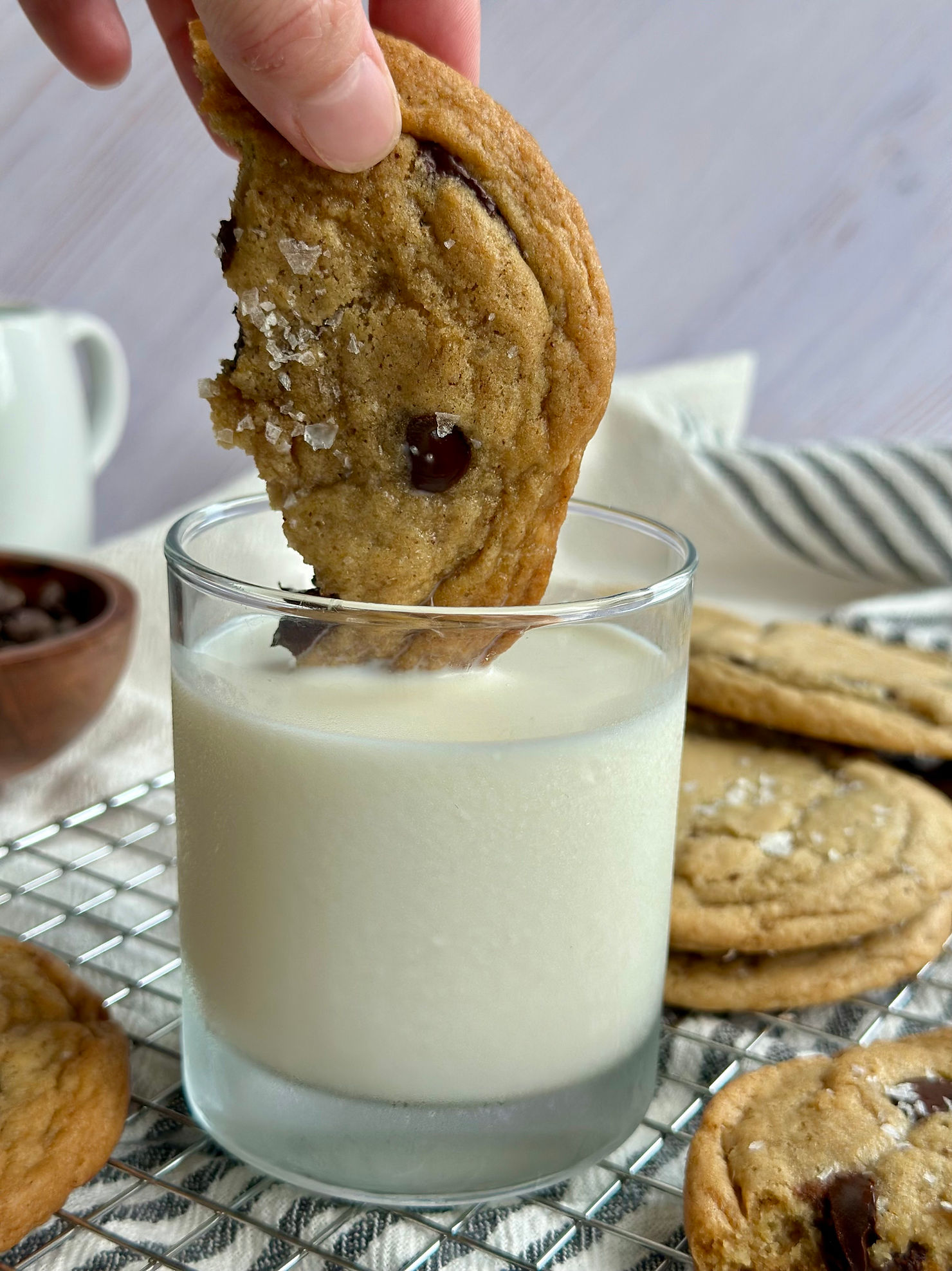 Bakery- Style Sourdough Brown Butter Chocolate Chip Cookies