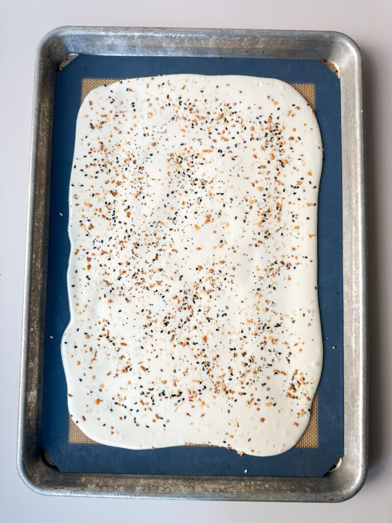 Sprinkle well with everything seasoning