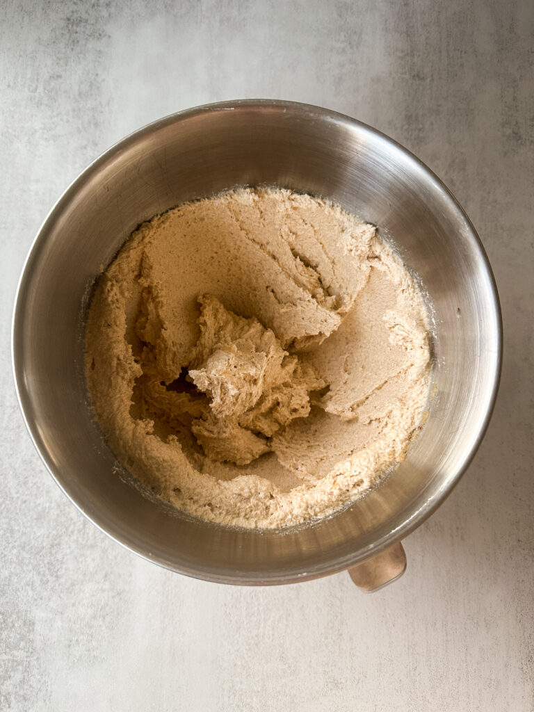 Mix in remaining wet ingredients