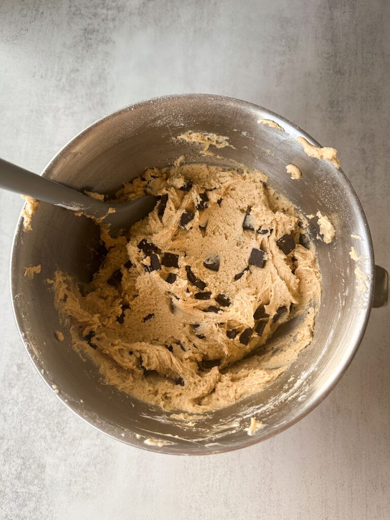 Dough ready to be scooped