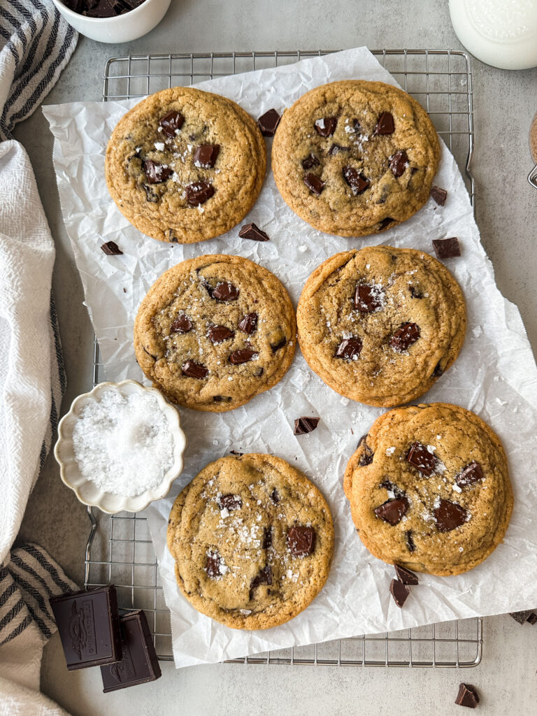 Chewy Sourdough Brown Butter Chocolate Chip Cookies