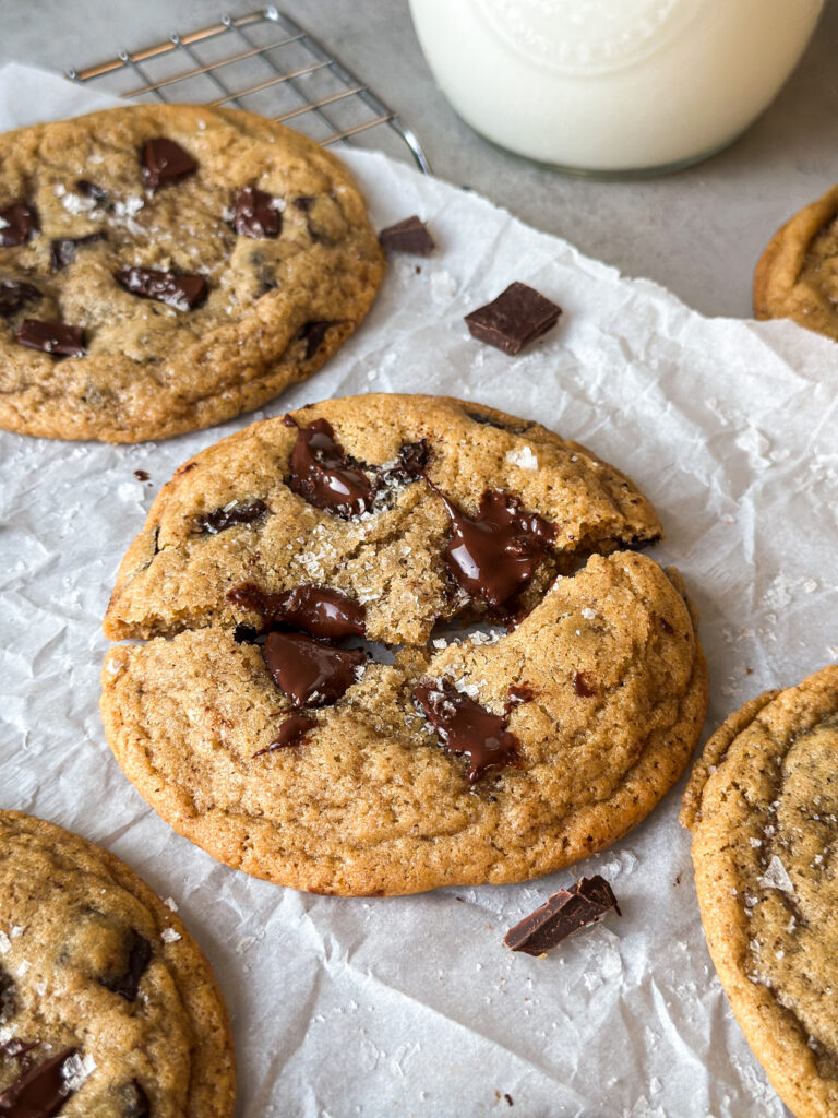 Chewy Sourdough Brown Butter Chocolate Chip Cookies