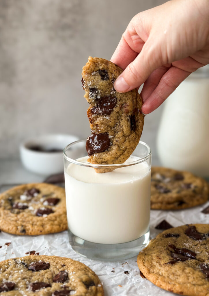 Chewy Sourdough Brown Butter Chocolate Chip Cookies