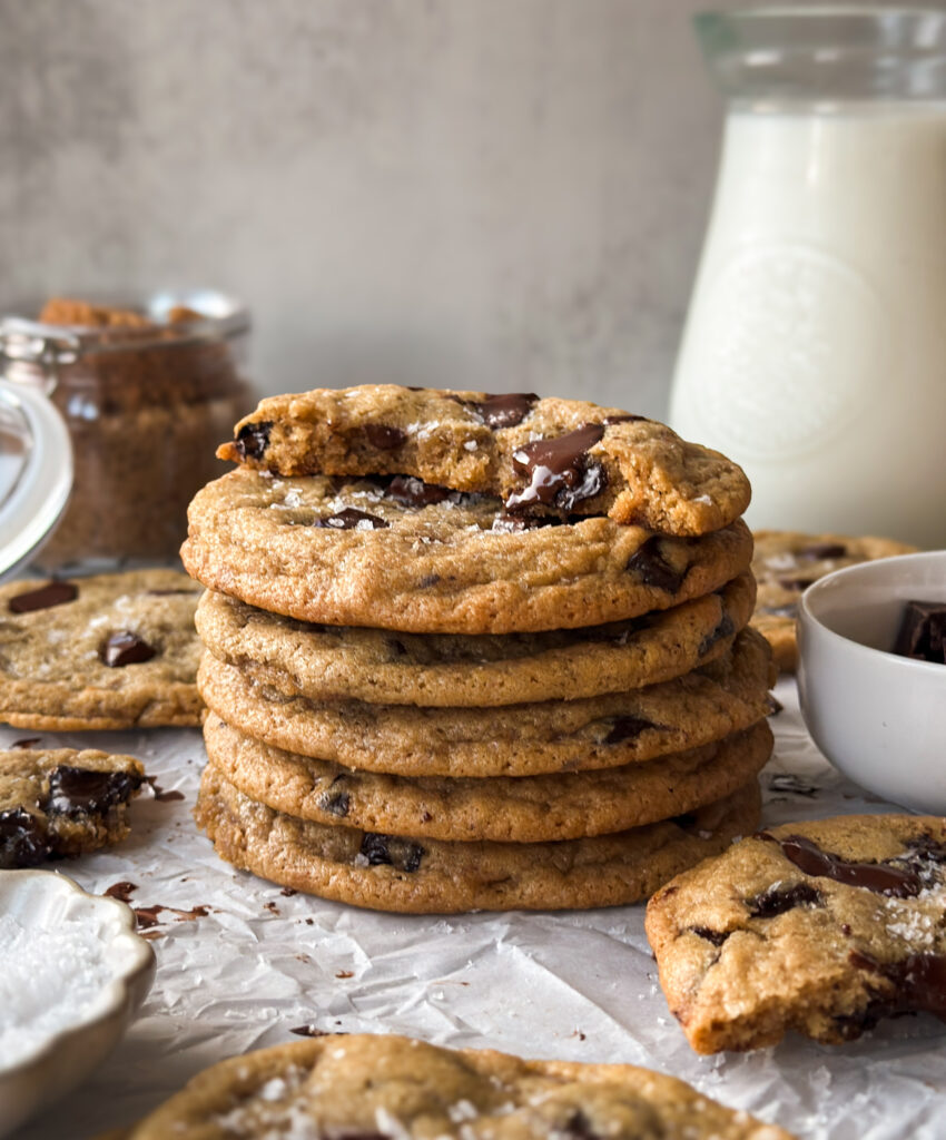 Chewy Sourdough Brown Butter Chocolate Chip Cookies