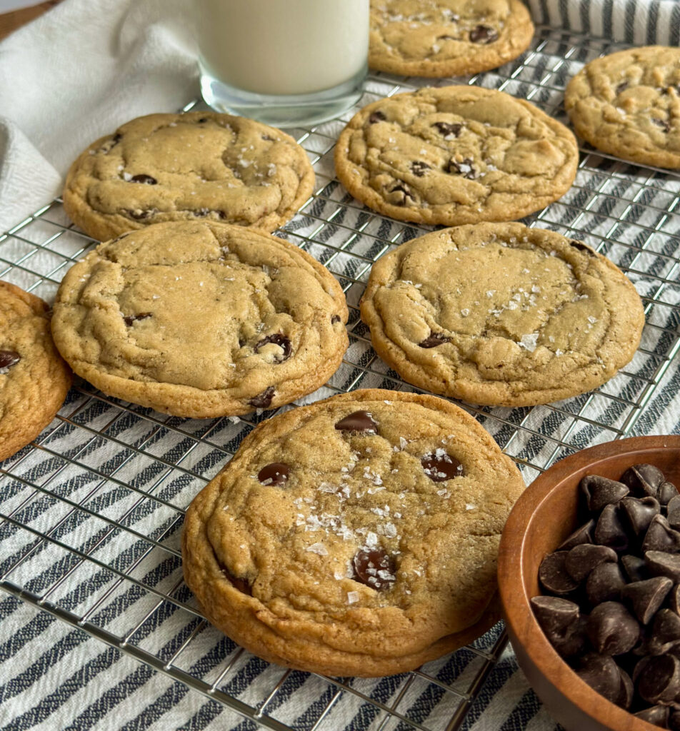 Chewy Sourdough Brown Butter Chocolate Chip Cookies