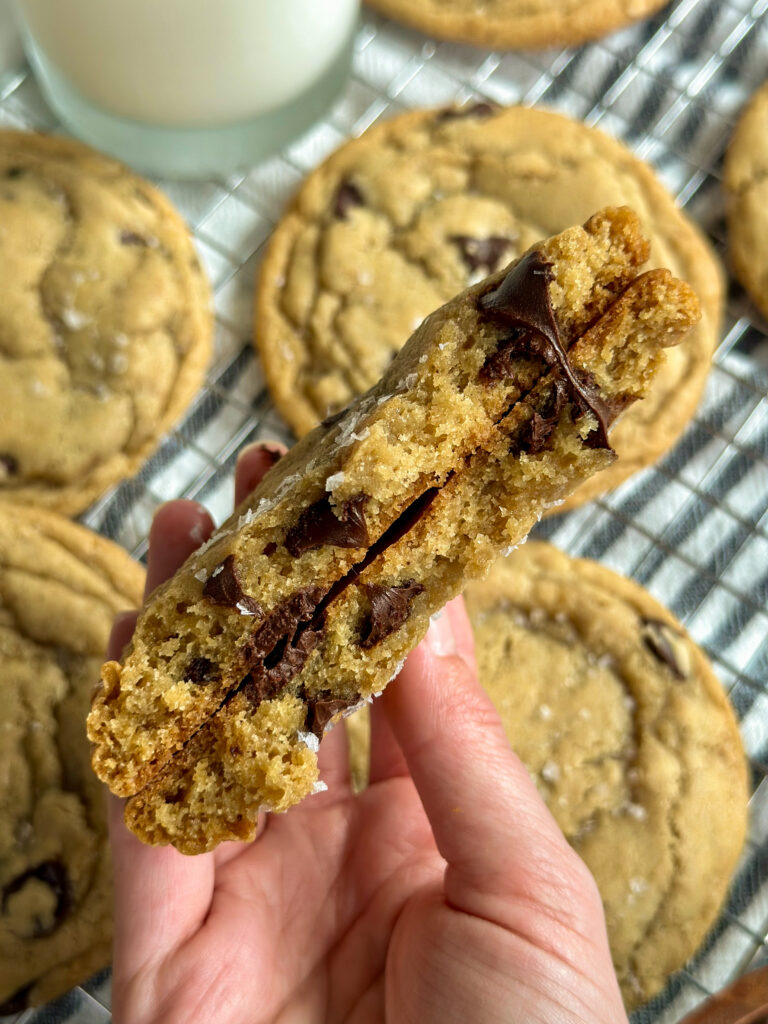 Chewy Sourdough Brown Butter Chocolate Chip Cookies