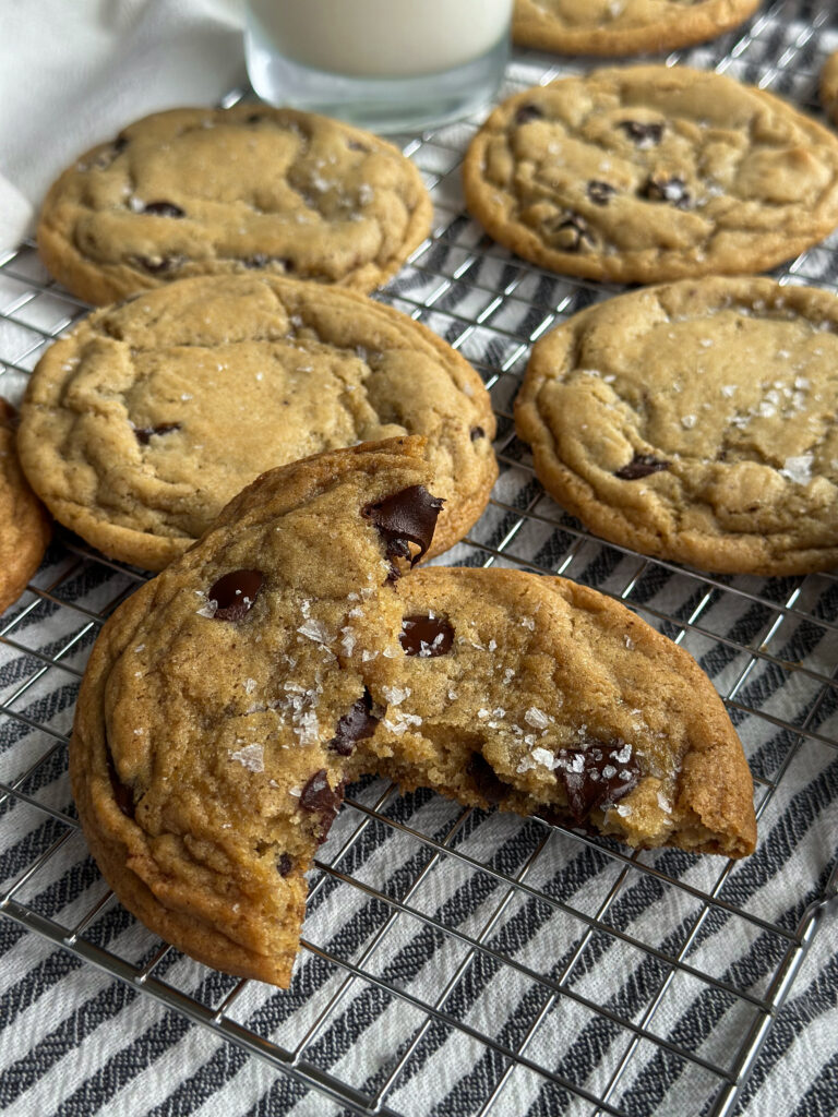 Chewy Sourdough Brown Butter Chocolate Chip Cookies