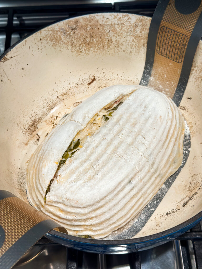 Transfer to a hot Dutch oven and bake