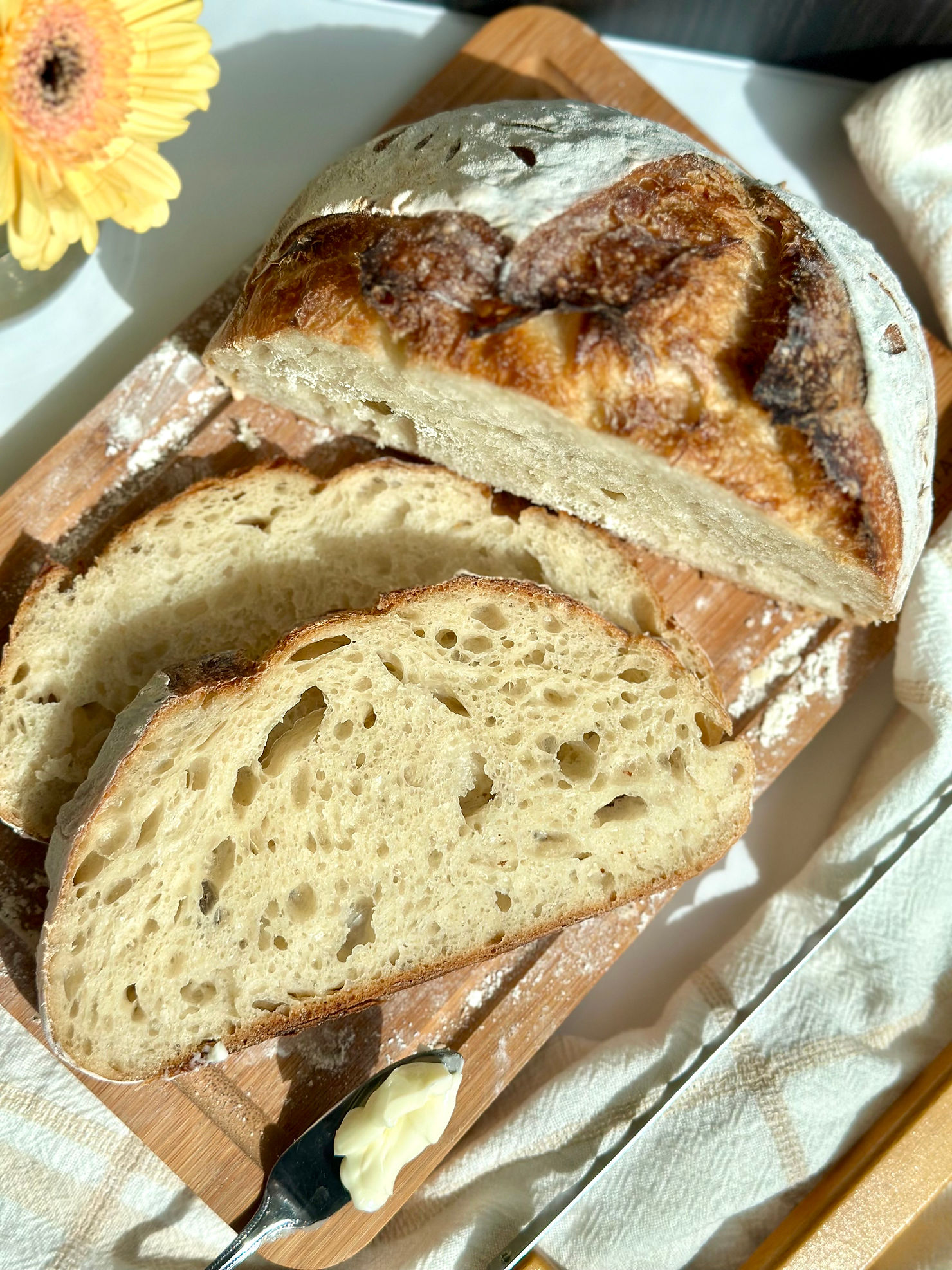 Inside of sourodugh loaf