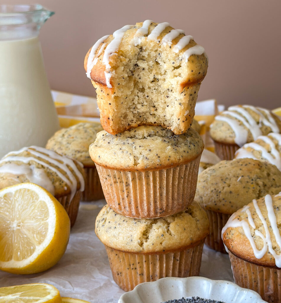 Sourdough Lemon Poppyseed Muffins