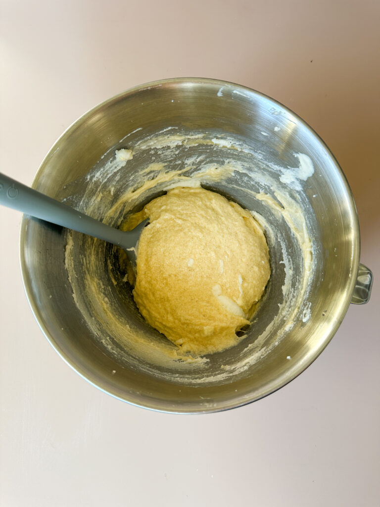 Add remaining wet ingredients and mix