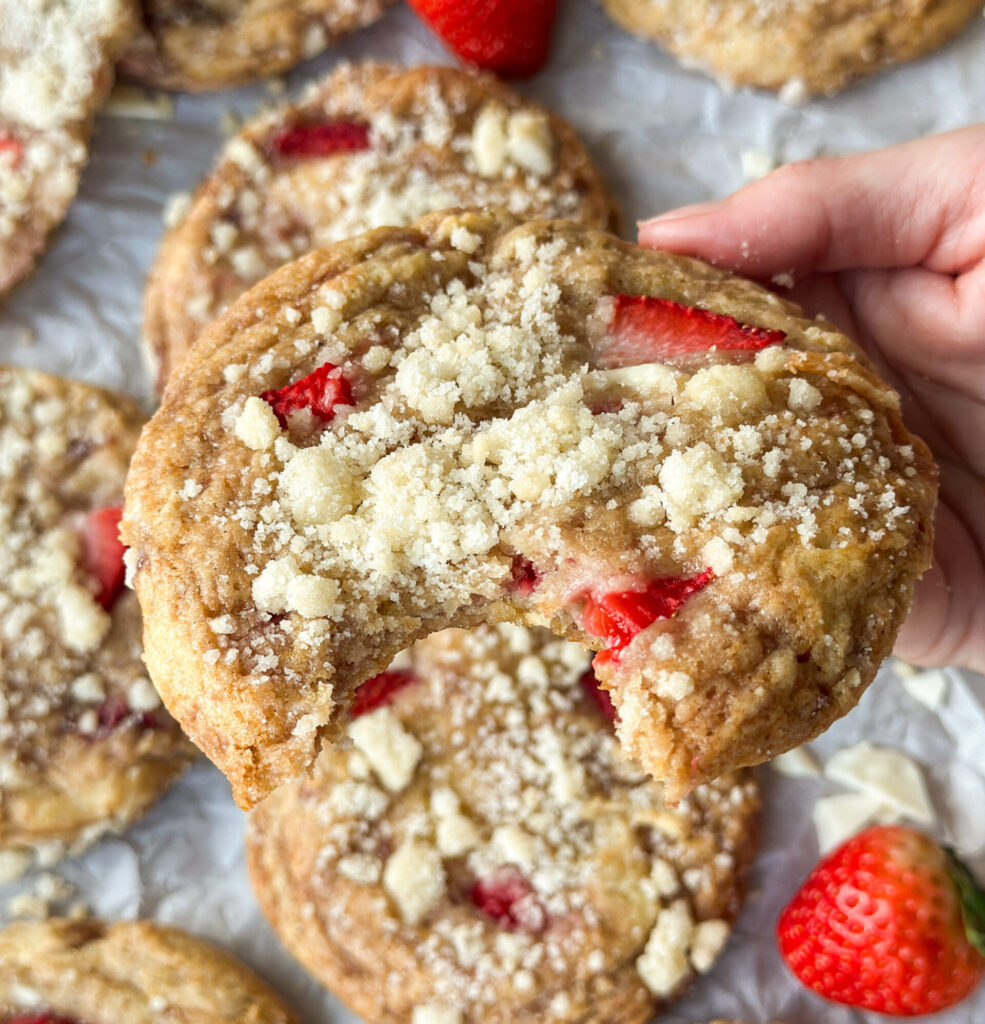 Sourdough Strawberry Shortcake Cookies