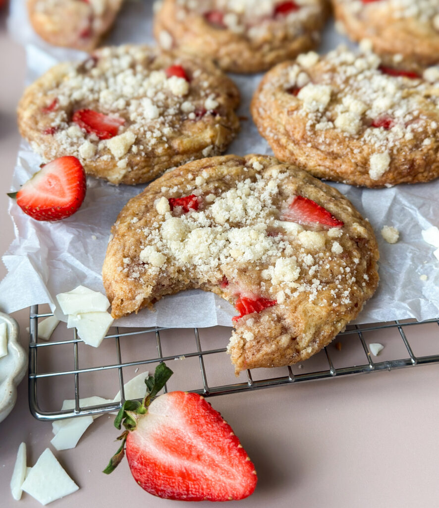 Sourdough Strawberry Shortcake Cookies