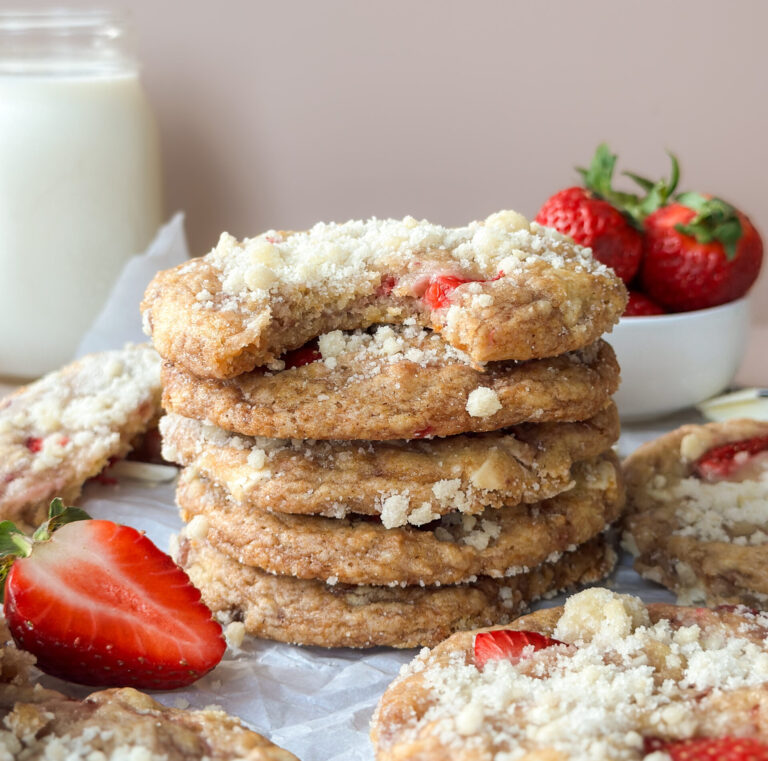 Sourdough Strawberry Shortcake Cookies
