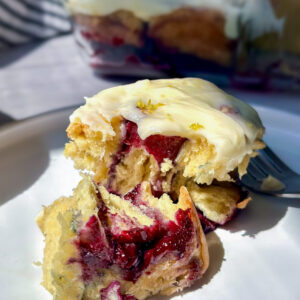 Sourdough Discard Lemon Blueberry Rolls