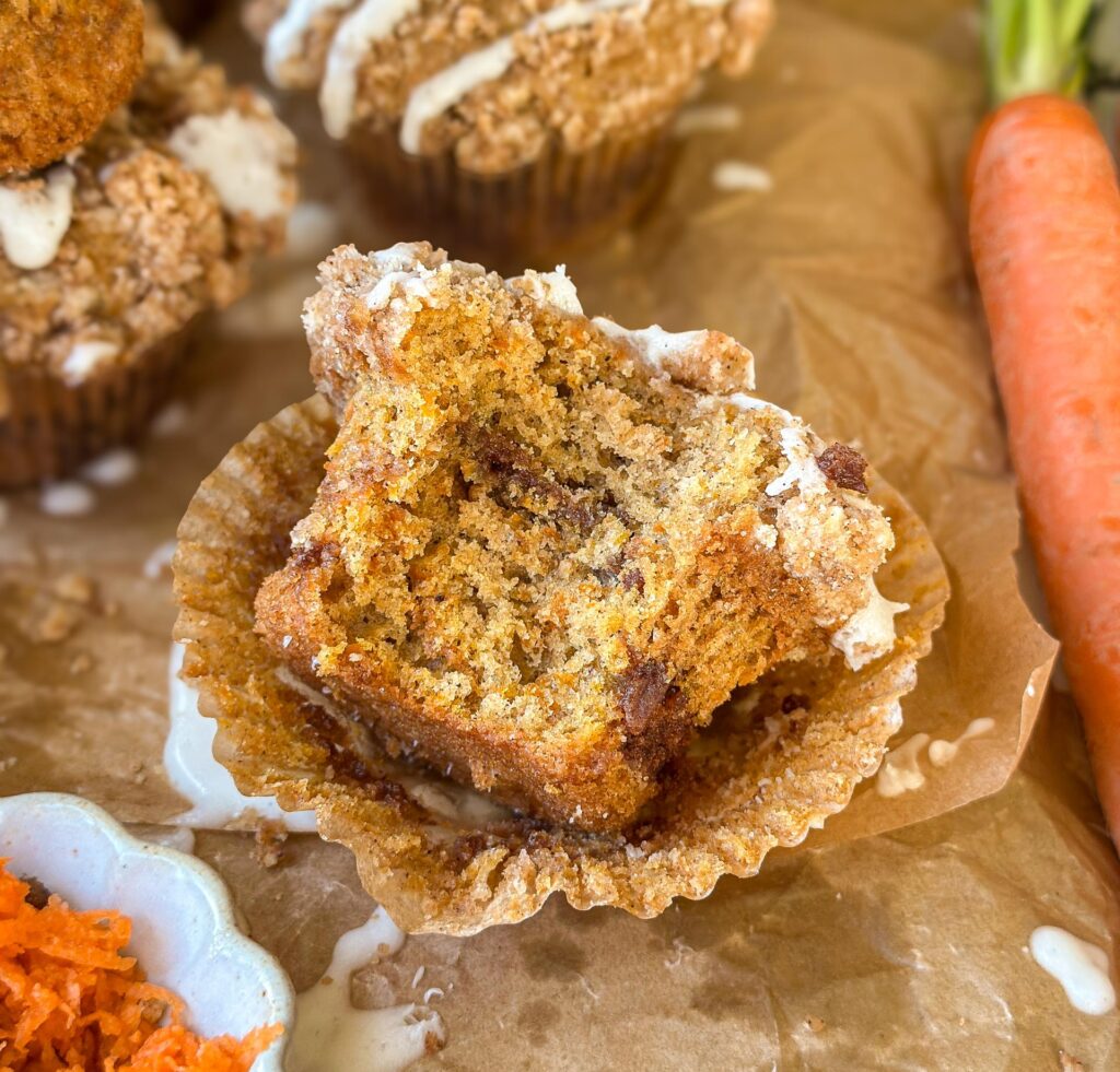 Sourdough Carrot Coffee Cake Muffins