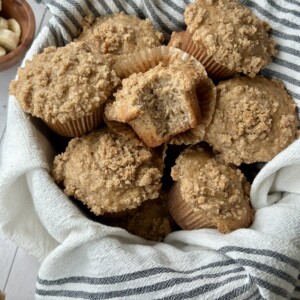 Sourdough Banana Crumble Muffins