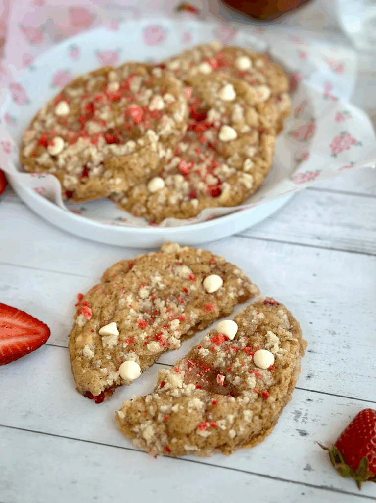 Sourdough Strawberry Shortcake Cookies