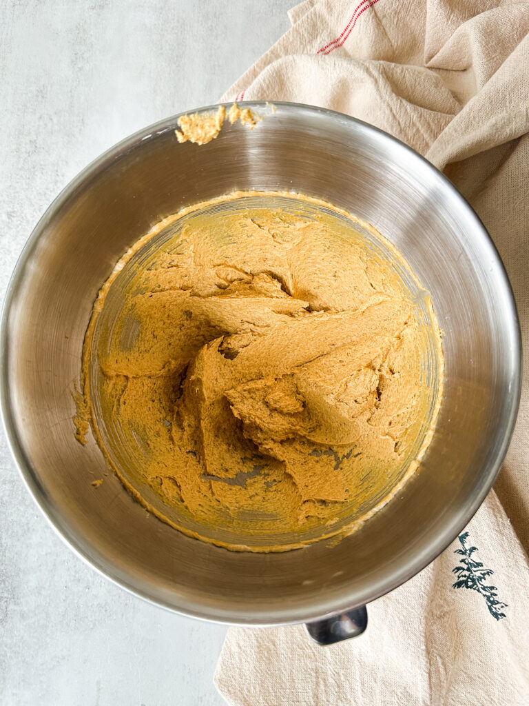 Cream the wet ingredients together