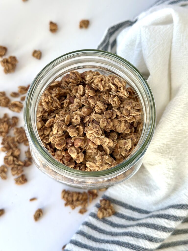 Lacto-Fermented Sourdough Maple Pecan Granola