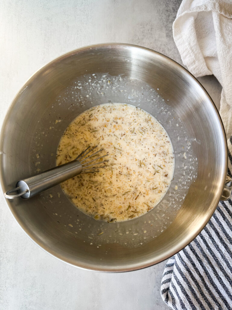 Whisk together wet ingrediients