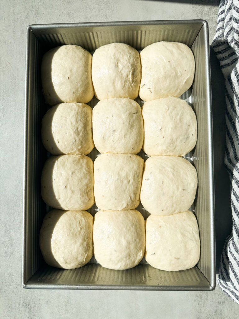 Allow rolls to proof until doubled 