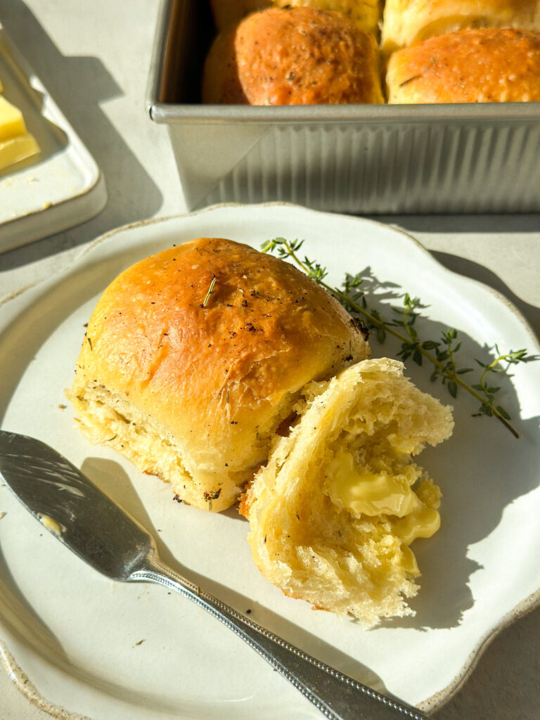 Sourdough Brown Butter Herb Dinner Rolls