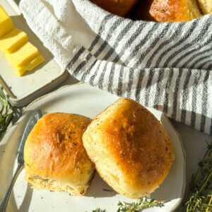 Sourdough Brown Butter Herb Dinner Rolls