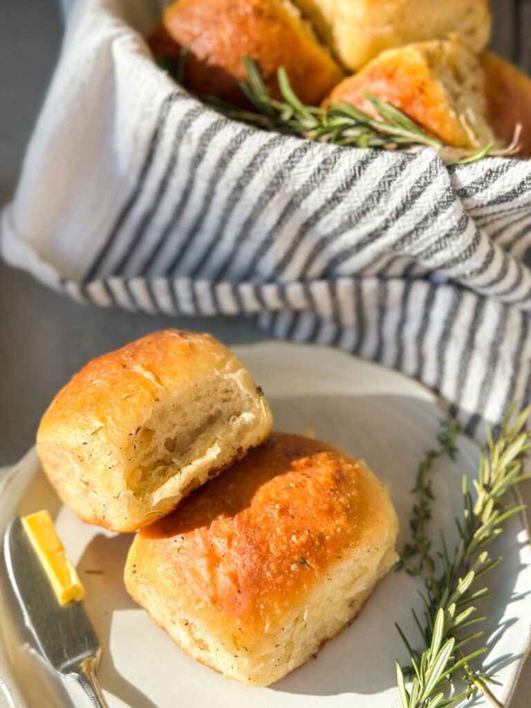Sourdough Brown Butter Herb Dinner Rolls