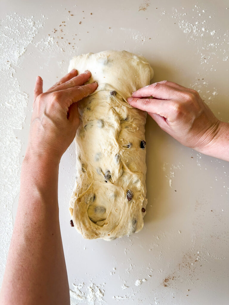 Seal the ends by pinching them together and tucking them over 