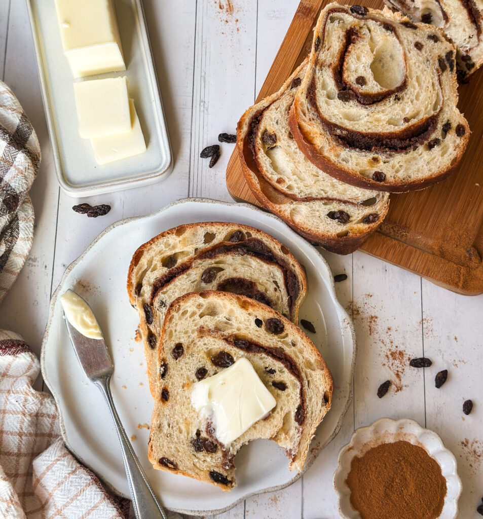 Sourdough Cinnamon Raisin Swirl Bread