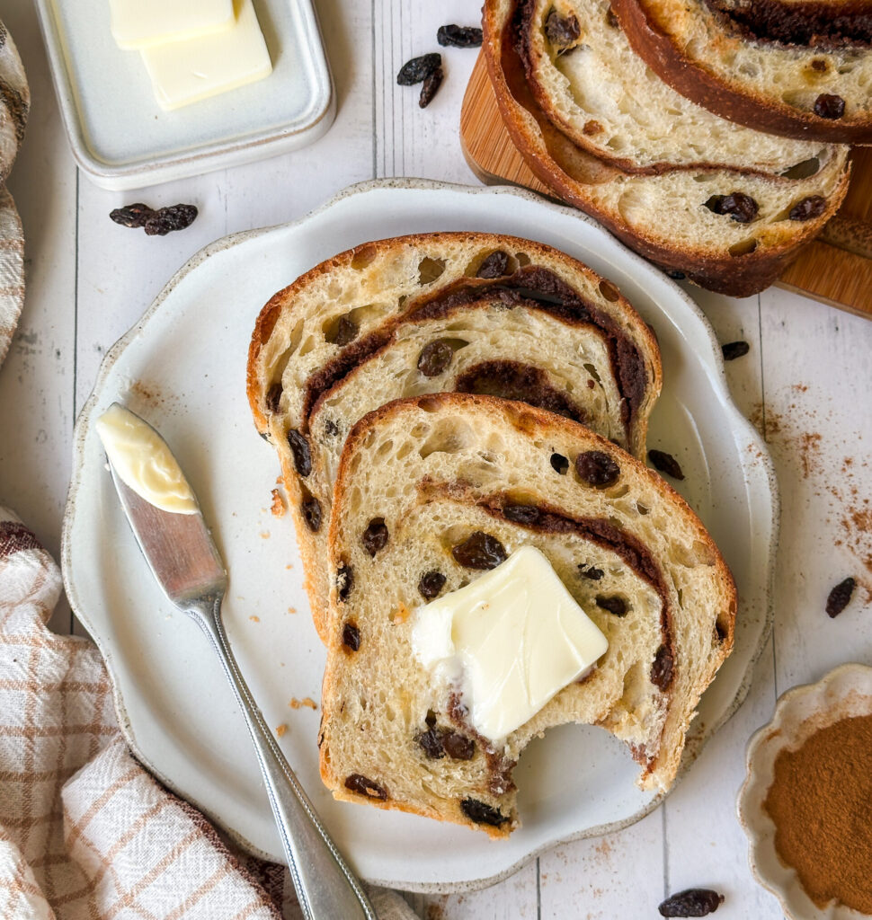 Sourdough Cinnamon Raisin Swirl Bread