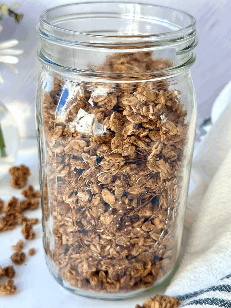 Lacto-Fermented Sourdough Maple Pecan Granola