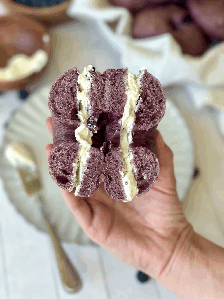 cream cheese filled blueberry bagels