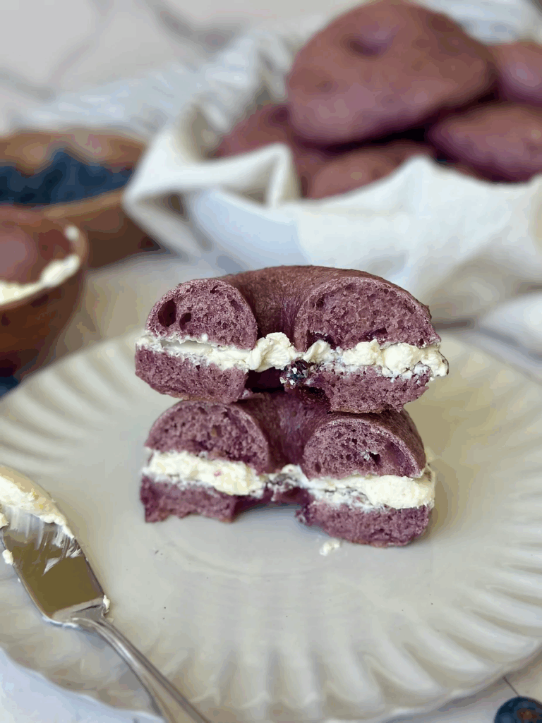 Sourdough Blueberry Bagel
