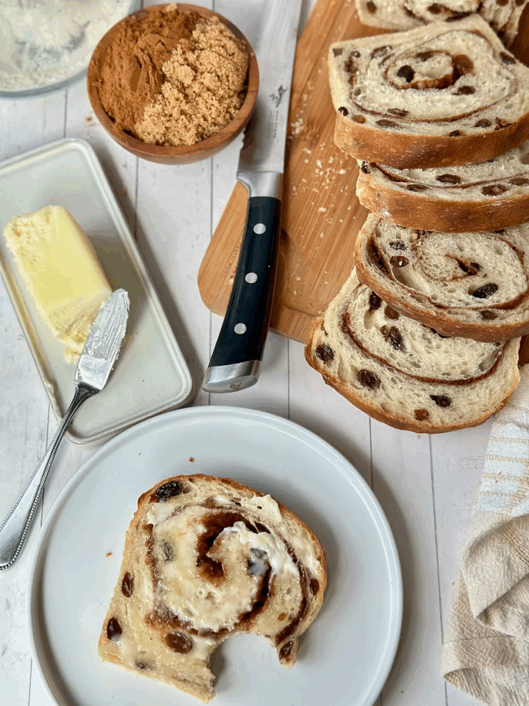 Sourdough Cinnamon Raisin Swirl Loaf