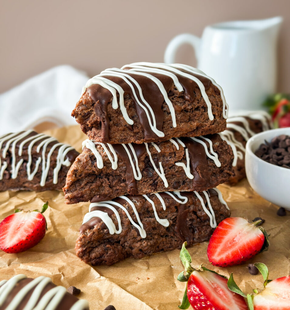 Sourdough Fudge Brownie Scones