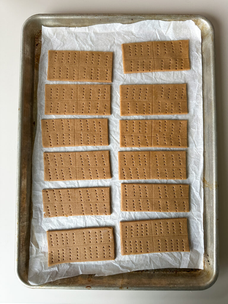 Crackers before baking