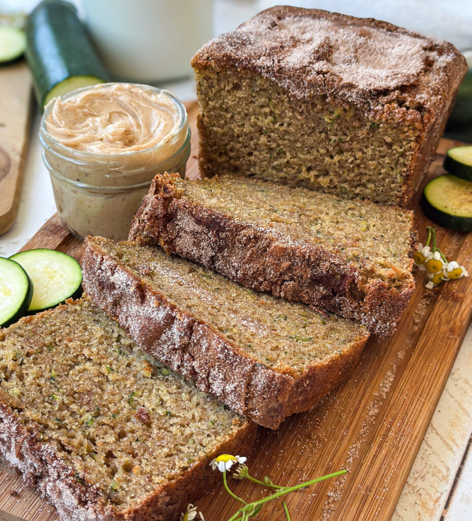 Sourdough Zucchini Bread (with cinnamon sugar topping)