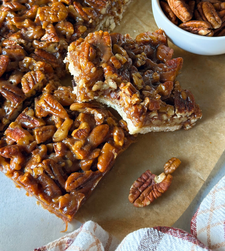 Sourdough Maple Pecan Pie Bars