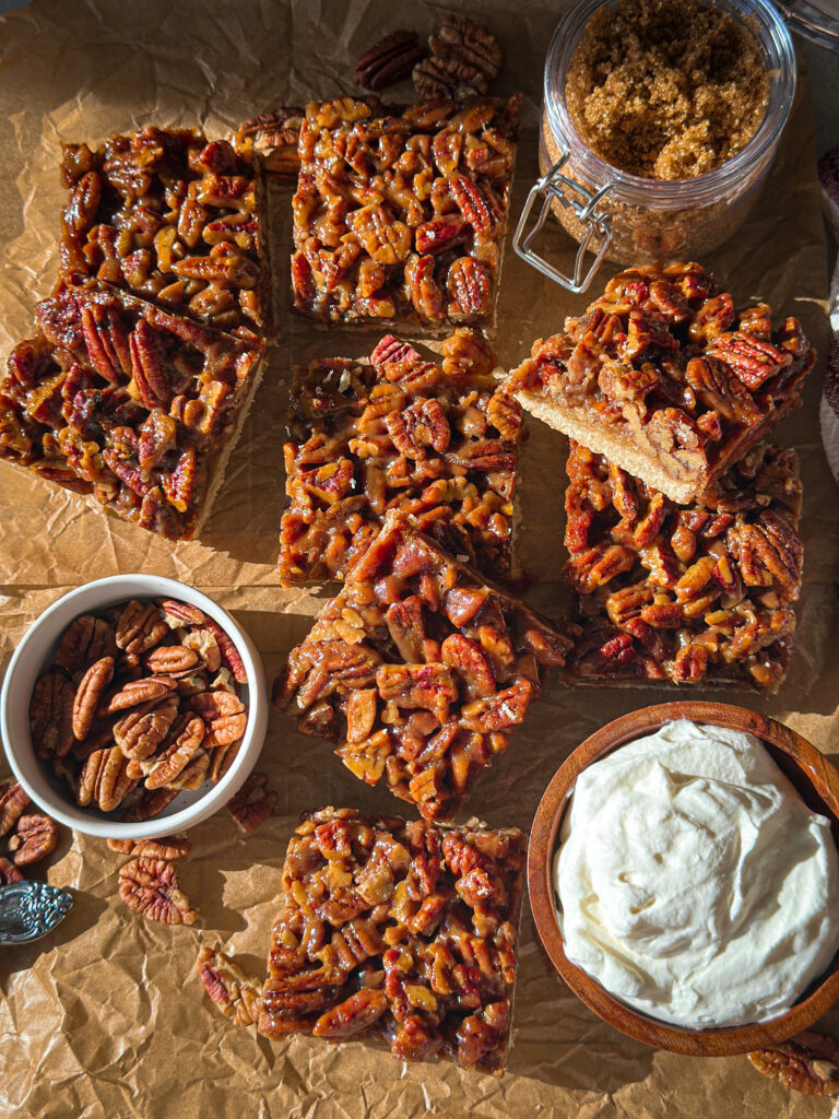 Sourdough Maple Pecan Pie Bars