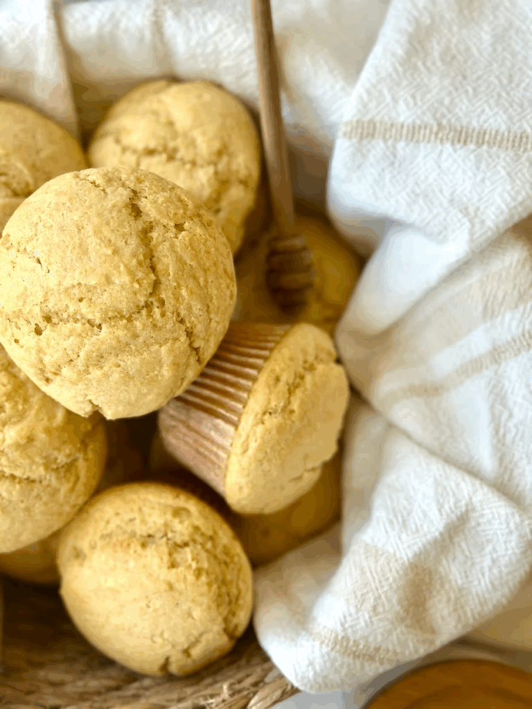 sourdough honey cornbread muffins